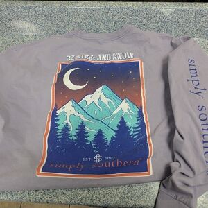 Simply Southern Purple Graphic Long Sleeve Shirt